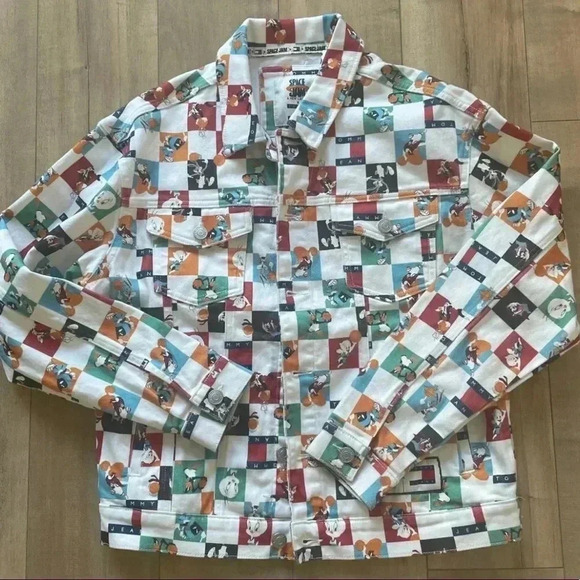NEW SPACE JAM: A NEW LEGACY X TOMMY JEANS DENIM JACKET Sz S - Picture 3 of 6